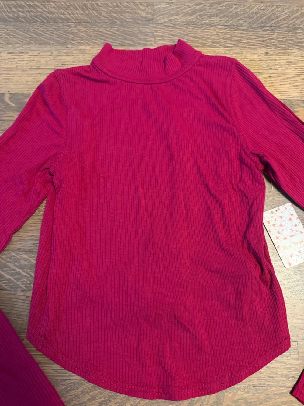 NWT Free People Edge Of Town in Night Out Fuchsia Top Medium Tie Back Open Back